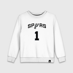 Свитшот хлопковый детский Форма Виктор Вембаньяма, цвет: белый