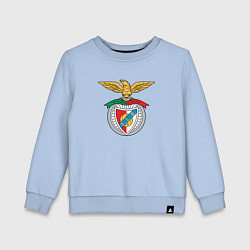 Свитшот хлопковый детский Benfica club, цвет: мягкое небо
