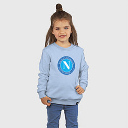 Свитшот хлопковый детский Napoli fc sport, цвет: мягкое небо — фото 2