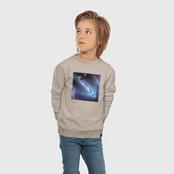 Свитшот хлопковый детский Космическая система, цвет: миндальный — фото 2