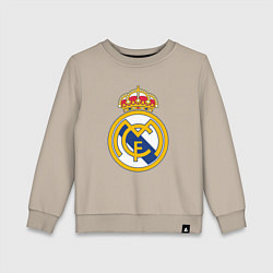 Свитшот хлопковый детский Real madrid fc sport, цвет: миндальный