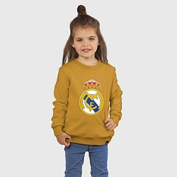 Свитшот хлопковый детский Real madrid fc sport, цвет: горчичный — фото 2