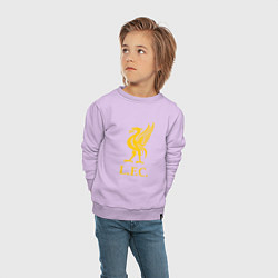 Свитшот хлопковый детский Liverpool sport fc, цвет: лаванда — фото 2