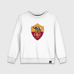 Свитшот хлопковый детский Roma fc club, цвет: белый