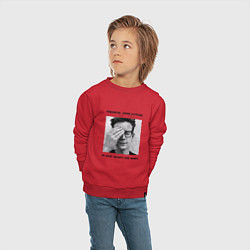 Свитшот хлопковый детский Depeche Mode - Andy Fletcher, цвет: красный — фото 2