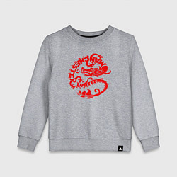 Свитшот хлопковый детский Manchester dragon, цвет: меланж