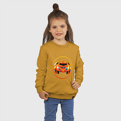 Детский свитшот Orange transformer car / Горчичный – фото 3