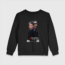 Свитшот хлопковый детский Depeche Mode - Dave Gahan and Martin Gore memento, цвет: черный