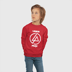 Свитшот хлопковый детский Linkin Park logo, цвет: красный — фото 2