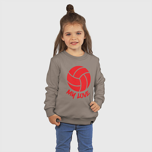 Детский свитшот Volleyball my love / Утренний латте – фото 3