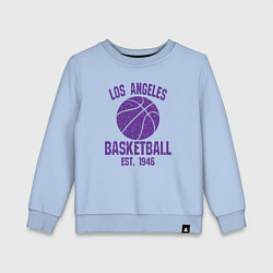 Свитшот хлопковый детский Basketball Los Angeles, цвет: мягкое небо