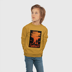 Свитшот хлопковый детский Fallout 4 dog, цвет: горчичный — фото 2