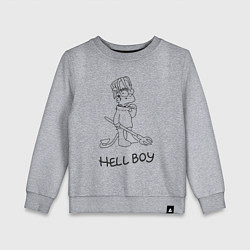 Свитшот хлопковый детский Bart hellboy Lill Peep, цвет: меланж