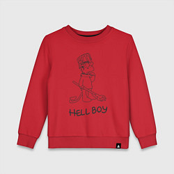 Свитшот хлопковый детский Bart hellboy Lill Peep, цвет: красный