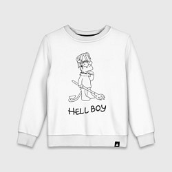 Свитшот хлопковый детский Bart hellboy Lill Peep, цвет: белый