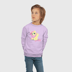 Свитшот хлопковый детский Флаттершай из My Little Pony в кино, цвет: лаванда — фото 2