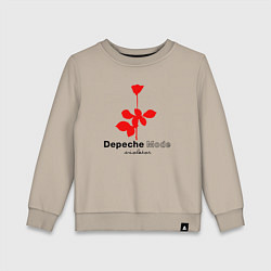 Свитшот хлопковый детский Depeche Mode - Violator album logo, цвет: миндальный