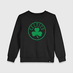 Свитшот хлопковый детский Boston Celtics clover, цвет: черный