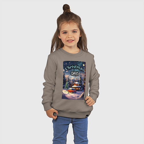 Детский свитшот Рождественский день / Утренний латте – фото 3