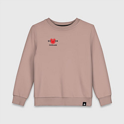 Свитшот хлопковый детский Momaland logo, цвет: пыльно-розовый