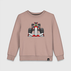 Свитшот хлопковый детский Formula 1 McLaren Senna, цвет: пыльно-розовый