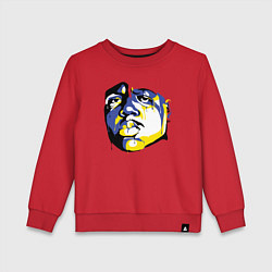 Свитшот хлопковый детский Rapper Notorious BIG, цвет: красный