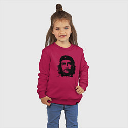 Свитшот хлопковый детский Портрет Че Гевары, цвет: маджента — фото 2