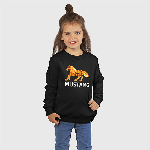 Детский свитшот Mustang firely art / Черный – фото 3