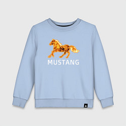 Свитшот хлопковый детский Mustang firely art, цвет: мягкое небо