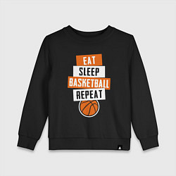 Детский свитшот Eat sleep basketball