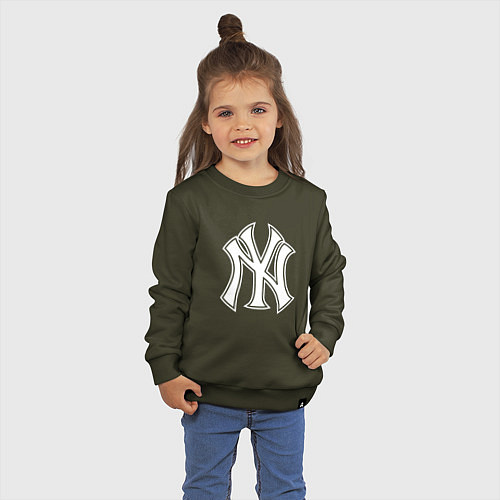 Детский свитшот New York yankees - baseball logo / Хаки – фото 3