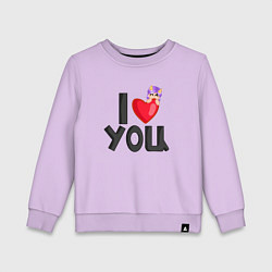 Свитшот хлопковый детский I love you Lavinia cоllection, цвет: лаванда