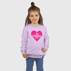 Свитшот хлопковый детский Pink coffee, цвет: лаванда — фото 2