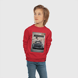 Свитшот хлопковый детский Mercedes-Benz 300SL, цвет: красный — фото 2