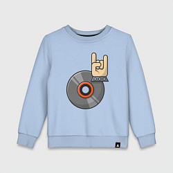 Свитшот хлопковый детский Rock vinyl, цвет: мягкое небо