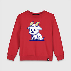 Свитшот хлопковый детский Козлёнок, цвет: красный