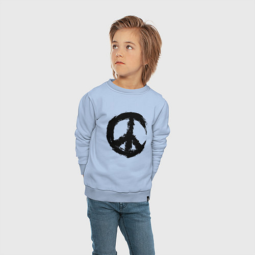 Детский свитшот Знак мира пацифик крест / Мягкое небо – фото 4