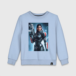 Свитшот хлопковый детский Mass Effect -N7 armor, цвет: мягкое небо