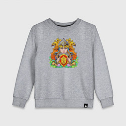 Свитшот хлопковый детский Царевна, цвет: меланж