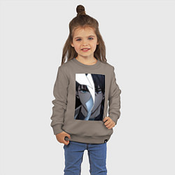 Свитшот хлопковый детский Всеведущий читатель Ким Докча и Ю Чжун Хек, цвет: утренний латте — фото 2