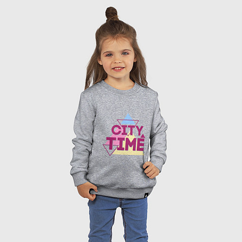 Детский свитшот City time / Меланж – фото 3