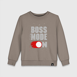 Свитшот хлопковый детский Режим босса, цвет: утренний латте