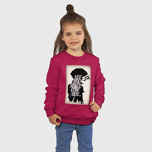 Детский свитшот Спайк Ковбой Бибоп / Маджента – фото 3