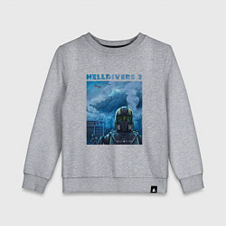 Свитшот хлопковый детский Helldivers 2: ПТСР, цвет: меланж
