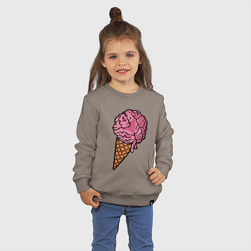 Детский свитшот Brain ice cream / Утренний латте – фото 3
