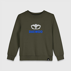 Свитшот хлопковый детский Daewoo sport auto logo, цвет: хаки