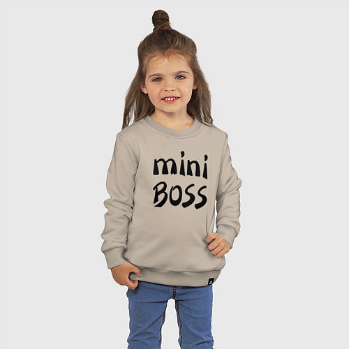 Детский свитшот Mini boss / Миндальный – фото 3