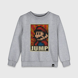 Свитшот хлопковый детский Jump Mario, цвет: меланж