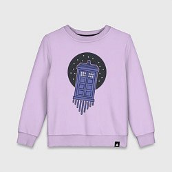 Свитшот хлопковый детский Tardis fly, цвет: лаванда