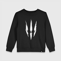 Детский свитшот Белый логотип дикой охоты из игры Ведьмак 3